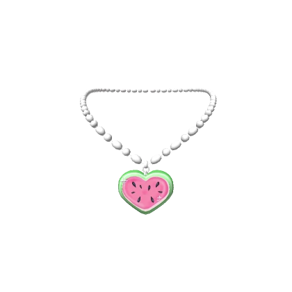 💕Glossy Pink Watermelon Diva Necklace✨