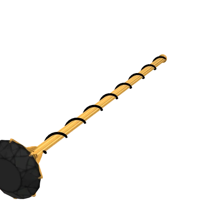 Holdable Golden Obsidian Wizard Staff