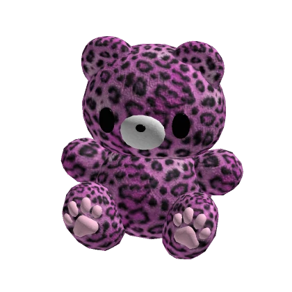 ♡ leopard bear plushie pink