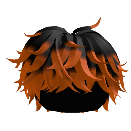 🎃 Fluffy Messy Cool Boy Hair (Black to Orange)