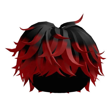 Fluffy Messy Cool Boy Hair (Black to Red)