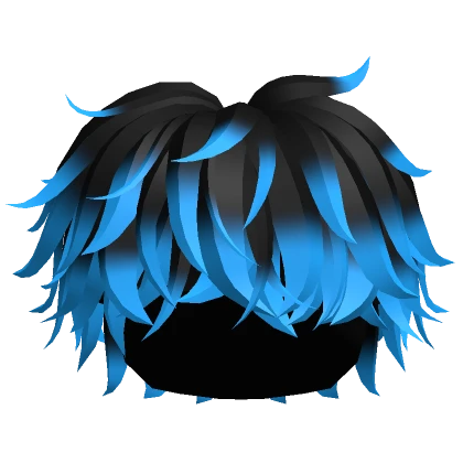 Black to Blue Messy Fluffy Boy Hair