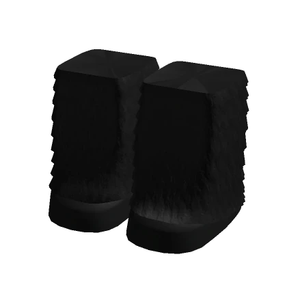 Y2k Black Furry Leg Warmers w/ Boots