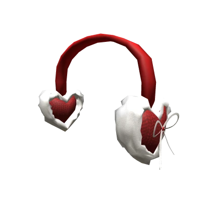 ❤️ Sweet Christmas Fluffy Heart Earmuffs