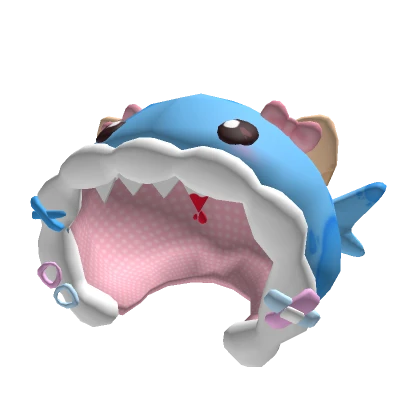 white bear cute shark kawaii hood 