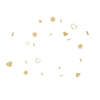 Gold new years confetti