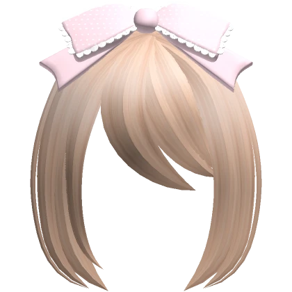 ♡ cutesy little dollie bangs w/ bow (blonde)