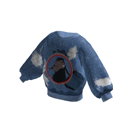 ✨Oversized denim cool street llama trendy sweater
