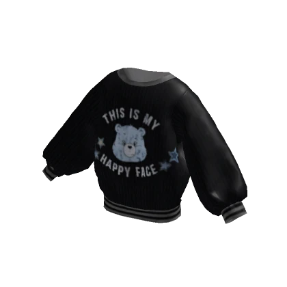 ✨Oversized cute bear sweater sweatshirt black