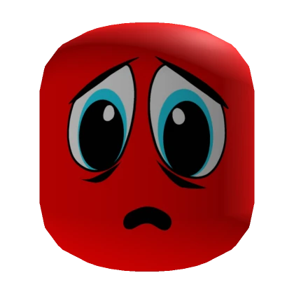 Sad Sorrowful Red Ball Face [Red]