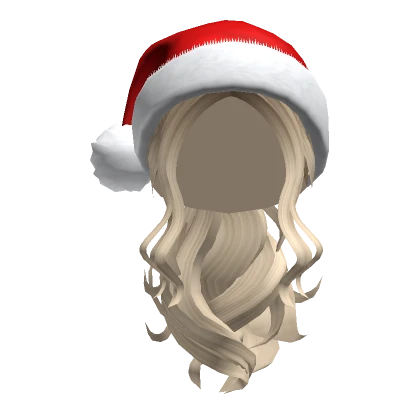 Ponytail w/ Christmas Santa Hat Hair in Blonde