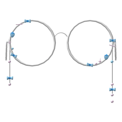 🍀Kawaii Decora Glasses Sky Blue