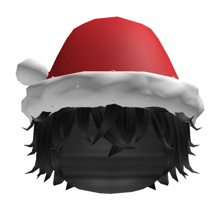 Black Hair Santa Claus Hat