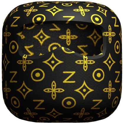 Gold Designer Ski Mask