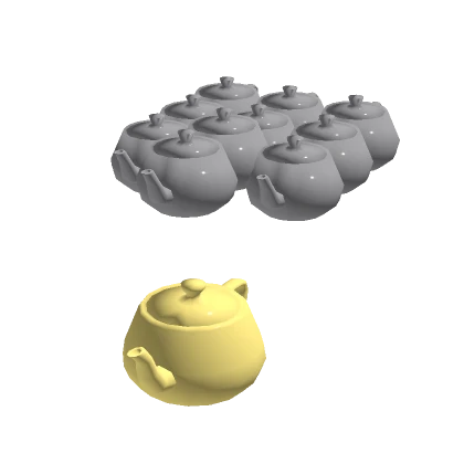 Teapot Turret (2021, yellow / grey)