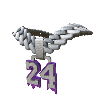 NBA 2.0 Purple Iced Out Chain 24 Kobe Diamonds