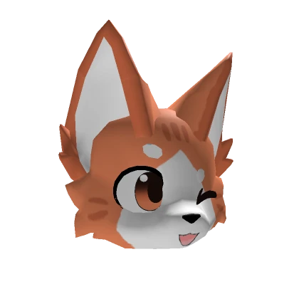 Winking Orange Kemono Cat (Colored Eyes)