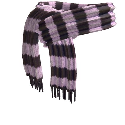 Cozy Scarf Black Pink Striped