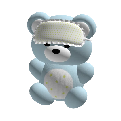 ♡ blue sleepy cute bear plushie (holdable)