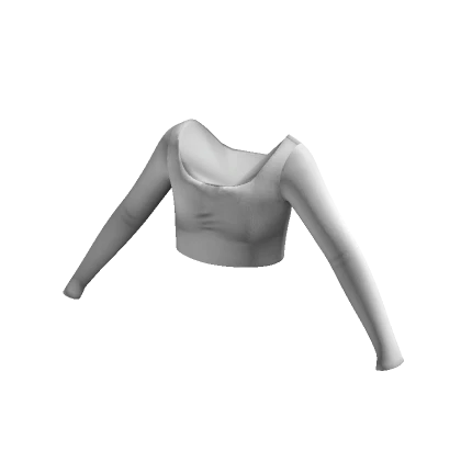 Scoop Neck Long Sleeve Shirt White