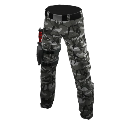 Urban Camo Army Uniform Pants with Fighting Knife