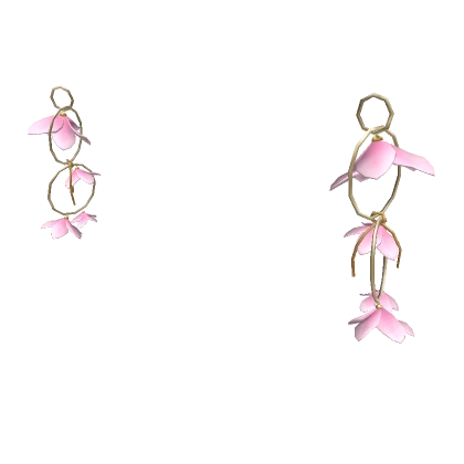 Pink Flower Earrings