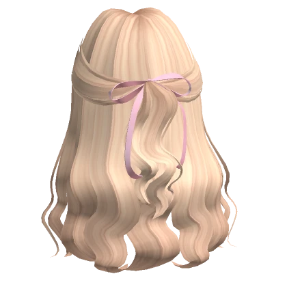 Long Waves w/ Pink Bow (Blonde)