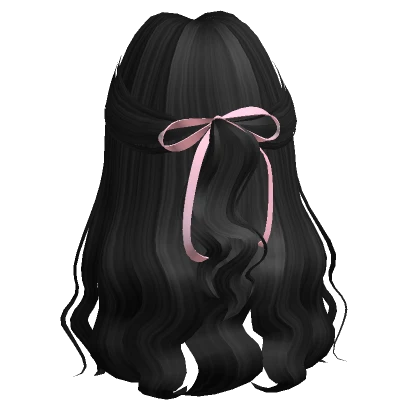 Long Waves w/ Pink Bow (Black)