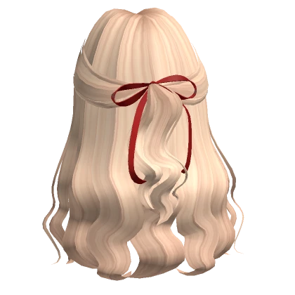 Long Waves w/ Red Bow (Blonde)