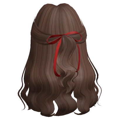 Long Waves w/ Red Bow (Brown)