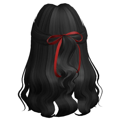 Long Waves w/ Red Bow (Black)