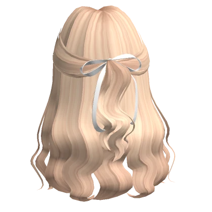 Long Waves w/ White Bow (Blonde)