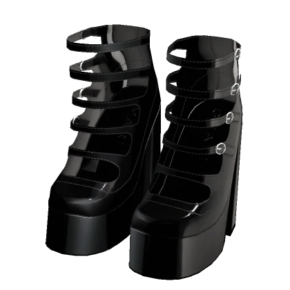 (It Girl) Black Gothic Heels