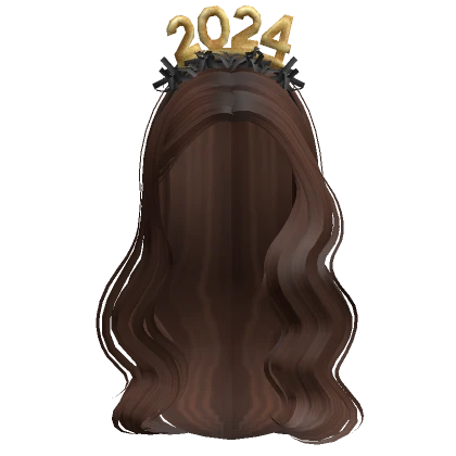 Long New Years 2024 Wavy Curly Hair (Brown)