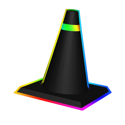 Cartoony Rainbow Traffic Cone
