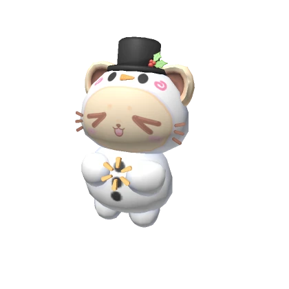 Snow Kitty Snowman Plush