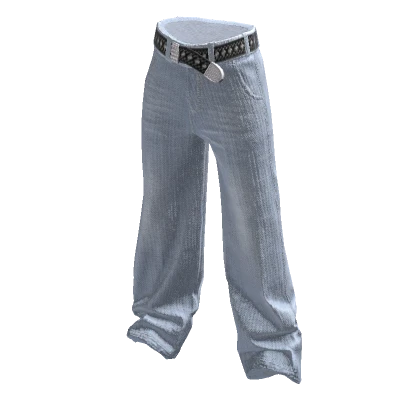 Light Wash Jeans w/ Rhinestone Belt