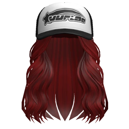 Cozy Long Hair /w Trucker Cap in Red