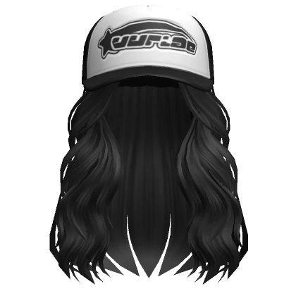 Cozy Long Hair /w Trucker Cap in Black