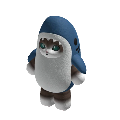 Shark Cat Suit - Brown Plush