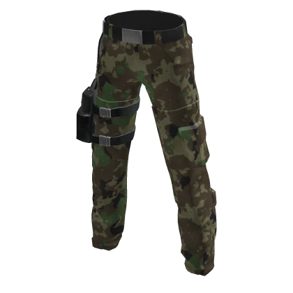 Forest Camouflage Army Uniform Pants with Pistol 