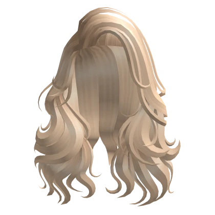 Blonde Big Curly Long Mermaid Hair