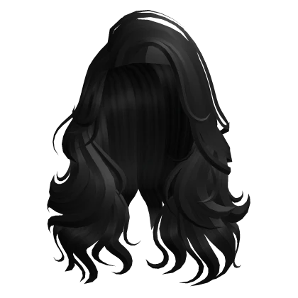 Black Big Curly Long Mermaid Hair