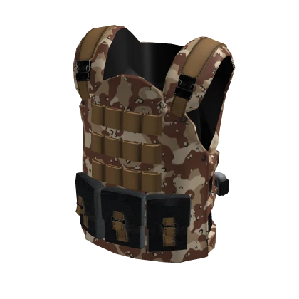 2 Gun Desert Camo War Lord Army Tactical Vest