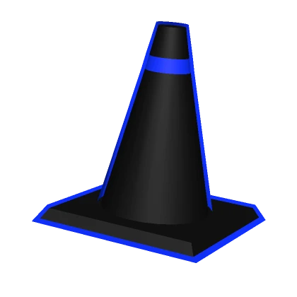 Blue Neon Void Traffic Cone