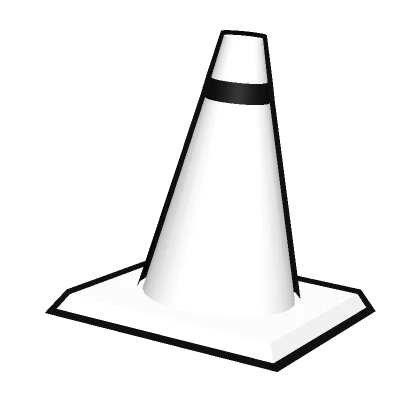 White Cartoony Traffic Cone