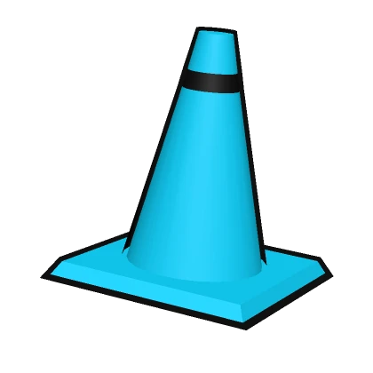 Blue Cartoony Traffic Cone