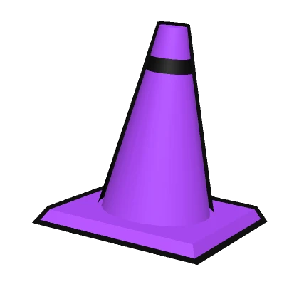 Purple Cartoony Traffic Cone