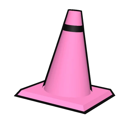 Pink Cartoony Traffic Cone