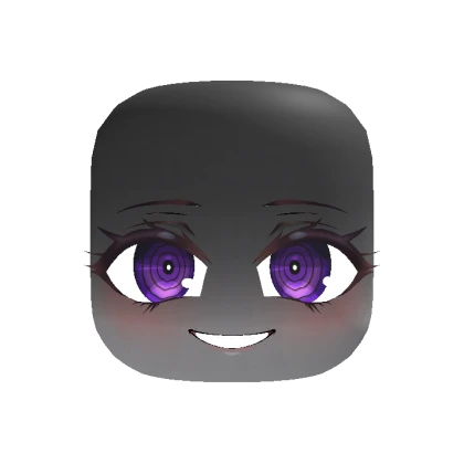 Shadow Creepy Anime Face - Purple